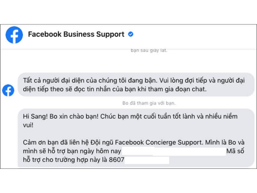 Chat Support Facebook