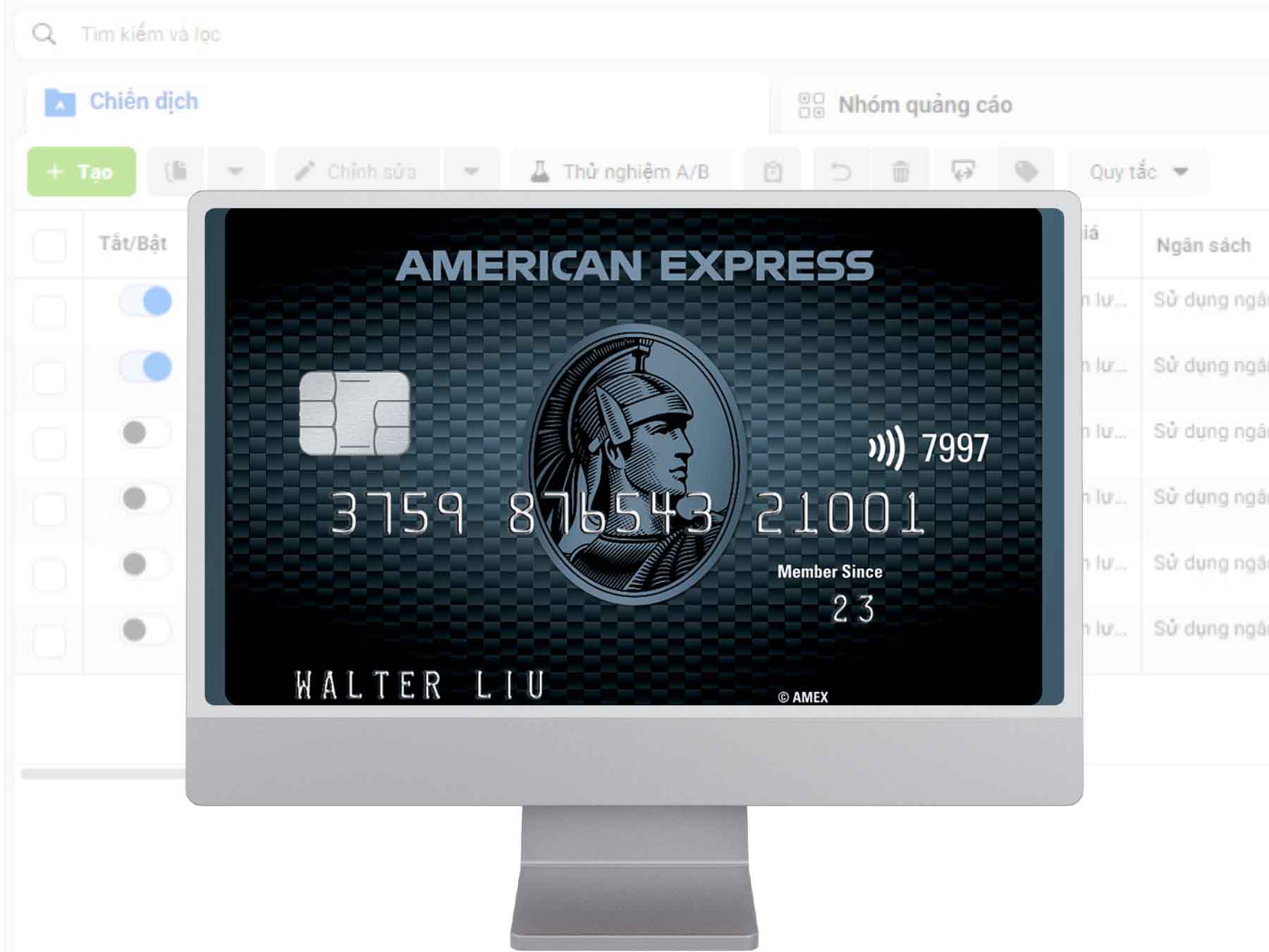 Cách nạp thêm tiền vào tài khoản quảng cáo Facebook qua American Express