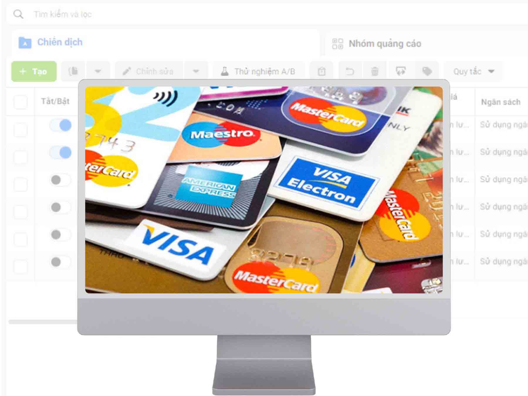 Cách nạp thêm tiền vào tài khoản quảng cáo Facebook qua thẻ Visa/Mastercard
