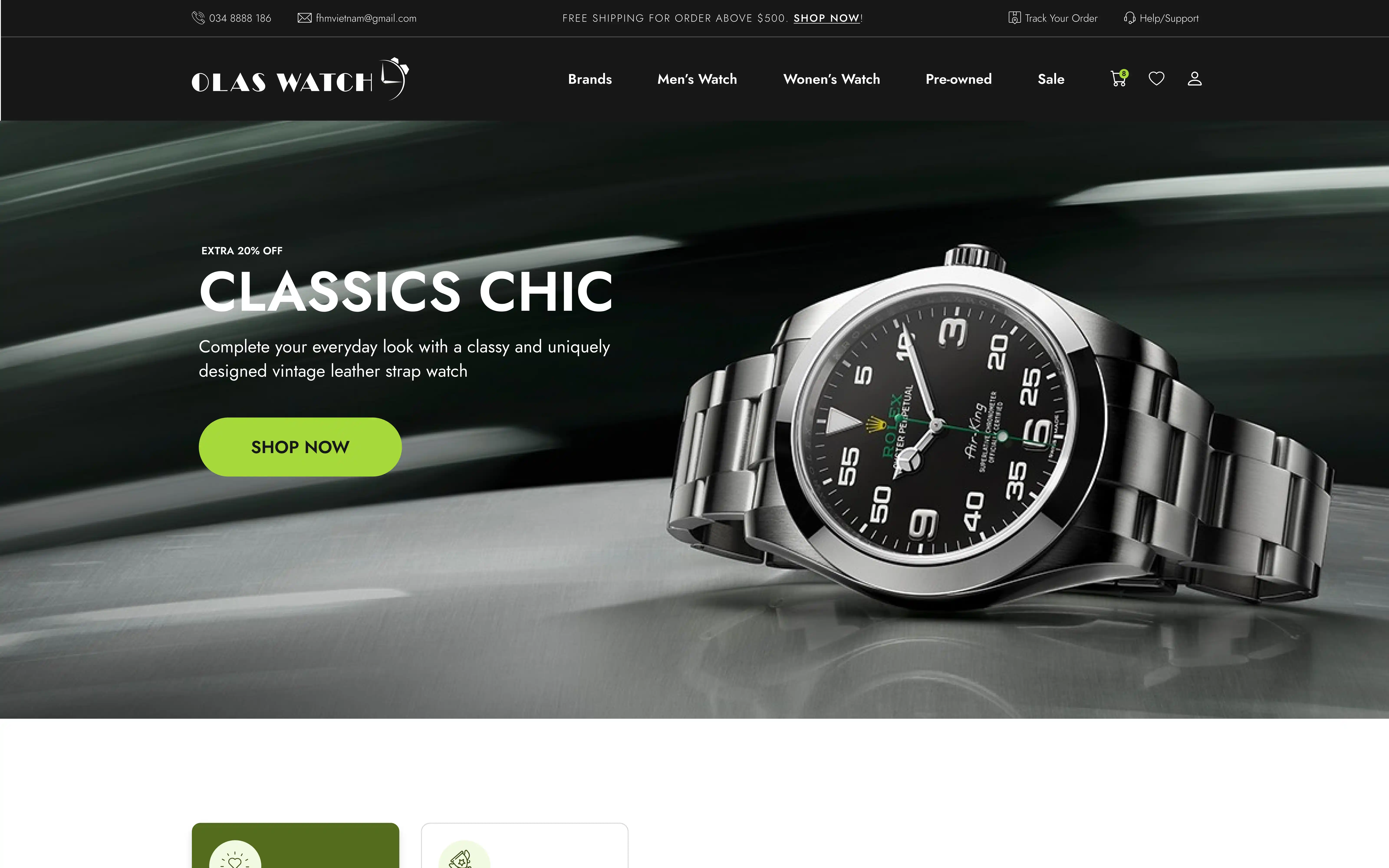 Olas Watch - Nhà bán lẻ và phân phối đồng hồ chính hãng